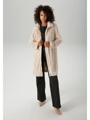 Aniston Płaszcz pluszowy w kolorze beżowym rozmiar: 38
