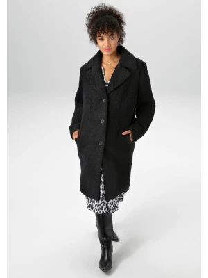 Aniston Płaszcz pluszowy w kolorze czarnym rozmiar: 48