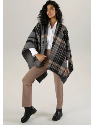 Aniston Ponczo w kolorze czarno-jasnobrązowym rozmiar: 34-38