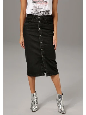 Aniston Spódnica dżinsowa w kolorze czarnym rozmiar: 36