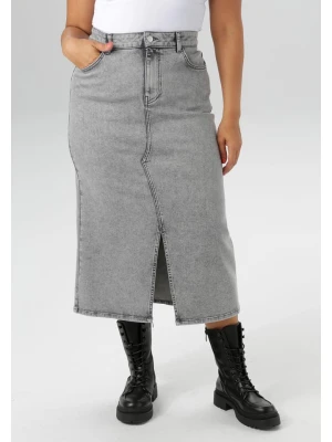 Aniston Spódnica dżinsowa w kolorze szarym rozmiar: 48