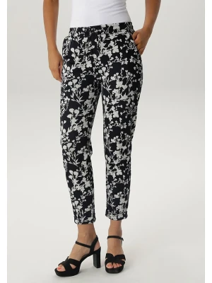 Aniston Spodnie w kolorze czarno-białym rozmiar: 38