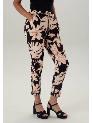 Aniston Spodnie w kolorze czarno-jasnoróżowym rozmiar: 44