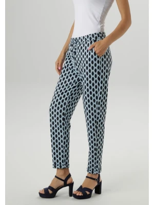 Aniston Spodnie w kolorze czarno-turkusowym rozmiar: 46