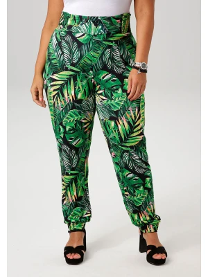 Aniston Spodnie w kolorze czarno-zielonym rozmiar: 44