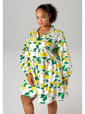 Aniston Sukienka w kolorze biało-żółtym rozmiar: 44