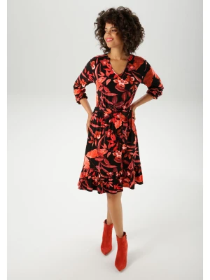 Aniston Sukienka w kolorze czarno-czerwonym rozmiar: 38