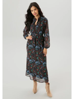 Aniston Sukienka w kolorze czarno-turkusowym rozmiar: 38