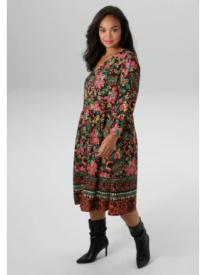 Aniston Sukienka w kolorze czarnym ze wzorem rozmiar: 50