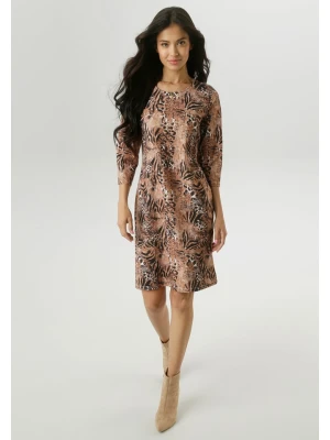 Aniston Sukienka w kolorze jasnobrązowo-czarnym rozmiar: 38