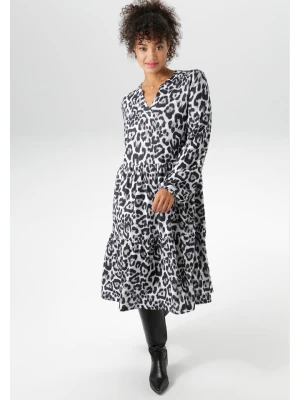 Aniston Sukienka w kolorze jasnoszaro-czarnym rozmiar: 54