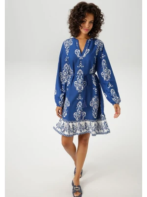 Aniston Sukienka w kolorze niebiesko-białym rozmiar: 38