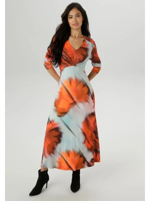 Aniston Sukienka w kolorze pomarańczowo-błękitnym rozmiar: 48