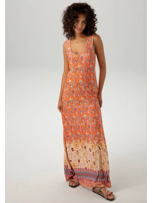 Aniston Sukienka w kolorze pomarańczowym ze wzorem rozmiar: 44