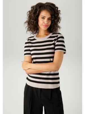 Aniston Sweter w kolorze beżowo-czarnym rozmiar: 42