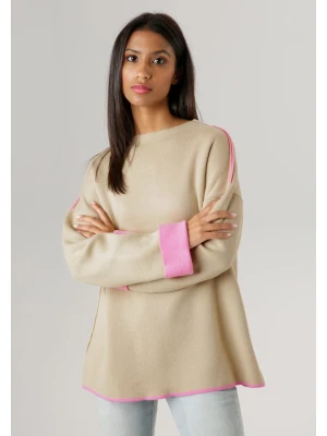 Aniston Sweter w kolorze beżowym rozmiar: 46