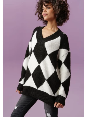 Aniston Sweter w kolorze czarno-białym rozmiar: 42