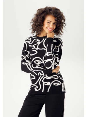 Aniston Sweter w kolorze czarno-białym rozmiar: 38