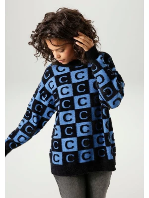 Aniston Sweter w kolorze czarno-niebieskim rozmiar: 44