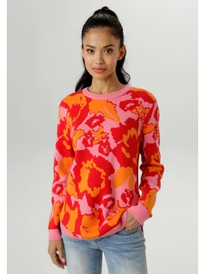 Aniston Sweter w kolorze czerwono-jasnoróżowo-pomarańczowym rozmiar: 48