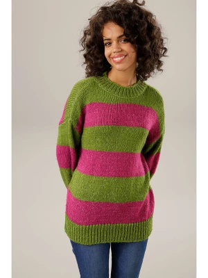 Aniston Sweter w kolorze różowo-zielonym rozmiar: 46