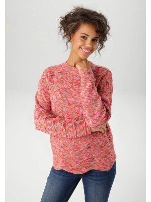 Aniston Sweter w kolorze różowo-zielonym rozmiar: 40