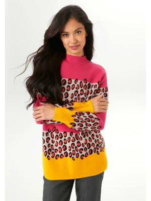 Aniston Sweter w kolorze różowo-żółtym rozmiar: 38