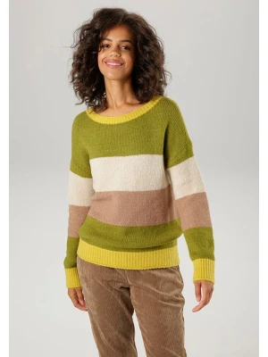 Aniston Sweter w kolorze zielono-beżowym rozmiar: 34