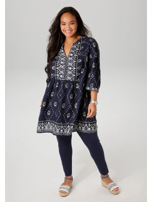 Aniston Tunika w kolorze granatowo-białym rozmiar: 46