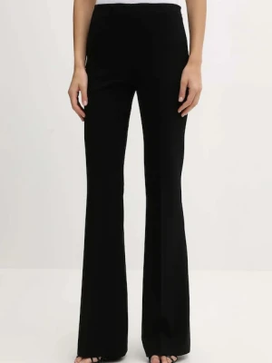 Aniye By spodnie damskie kolor czarny dzwony high waist 181292
