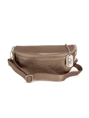 Anna Morellini Skórzana saszetka "Azzurra" w kolorze jasnobrązowym - 21 x 13 x 6 cm rozmiar: onesize