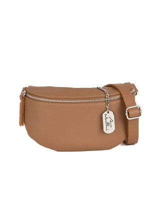 Anna Morellini Skórzana saszetka "Berenice" w kolorze beżowym - 25 x 14 x 1 cm rozmiar: onesize