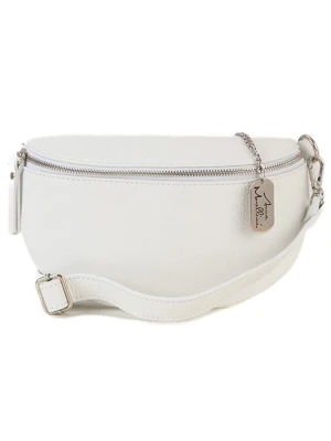 Anna Morellini Skórzana saszetka "Berenice" w kolorze białym - 25 x 14 x 1 cm rozmiar: onesize