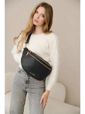 Anna Morellini Skórzana saszetka "Lorenza" w kolorze czarnym - 36 x 22 x 12 cm rozmiar: onesize