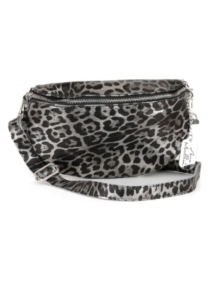 Anna Morellini Skórzana saszetka "Nunziatina" w kolorze szaro-czarnym - 25 x 14 x 1 cm rozmiar: onesize