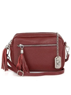 Anna Morellini Skórzana torebka "Abriana" w kolorze bordowym - 20 x 16 x 8 cm rozmiar: onesize