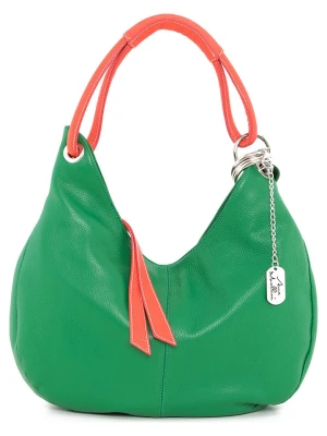 Anna Morellini Skórzana torebka "Alba" w kolorze zielonym - 38 x 34 x 10 cm rozmiar: onesize