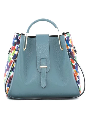 Anna Morellini Skórzana torebka "Ana" w kolorze błękitnym - 29 x 24 x 13 cm rozmiar: onesize