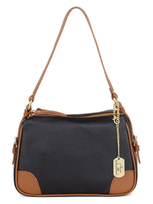 Anna Morellini Skórzana torebka "Andreina" w kolorze czarno-jasnobrązowym - 30 x 20 x 12 cm rozmiar: onesize