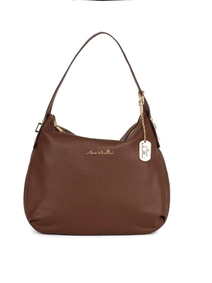 Anna Morellini Skórzana torebka "Armina" w kolorze brązowym - 35 x 31 x 7 cm rozmiar: onesize