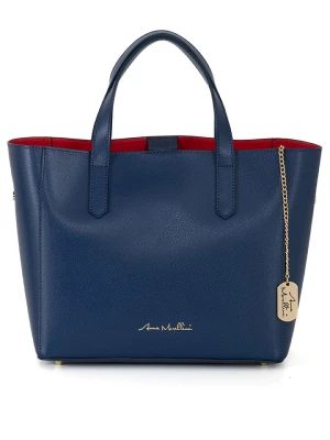 Anna Morellini Skórzana torebka "Battista" w kolorze granatowym - 29 x 14 x 14 cm rozmiar: onesize