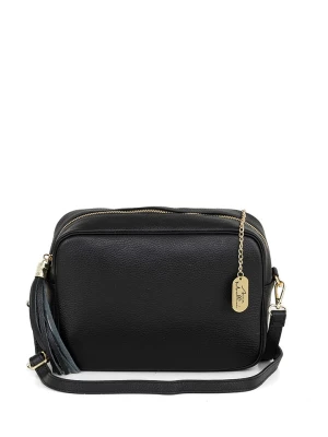 Anna Morellini Skórzana torebka "Berta" w kolorze czarnym - 28 x 20 x 10 cm rozmiar: onesize