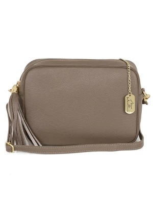 Anna Morellini Skórzana torebka "Berta" w kolorze szarobrązowym - 28 x 20 x 10 cm rozmiar: onesize