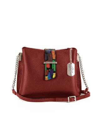 Anna Morellini Skórzana torebka "Ciosa" w kolorze czerwonym - 22 x 17 x 10 cm rozmiar: onesize