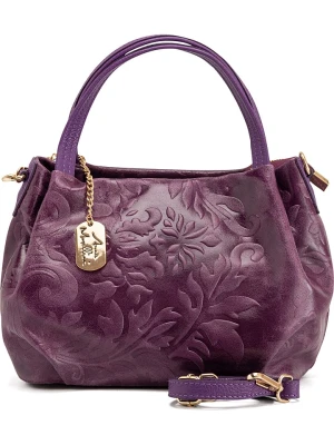 Anna Morellini Skórzana torebka "Clarissa" w kolorze fioletowym - 28 x 20 x 12 cm rozmiar: onesize