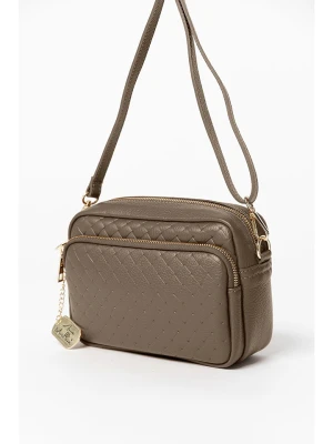 Anna Morellini Skórzana torebka "Colomba" w kolorze szarobrązowym - 22 x 15 x 10 cm rozmiar: onesize