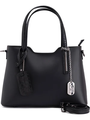 Anna Morellini Skórzana torebka "Corinna" w kolorze czarnym - 28 x 22 x 8 cm rozmiar: onesize