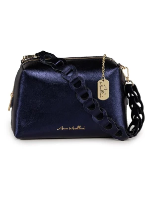Anna Morellini Skórzana torebka "Cornelia" w kolorze granatowym - 26 x 17 x 10 cm rozmiar: onesize