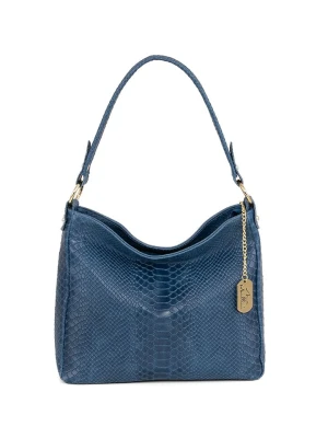 Anna Morellini Skórzana torebka "Dania" w kolorze granatowym - 29 x 24 x 8 cm rozmiar: onesize