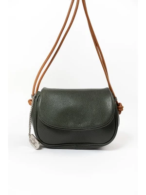Anna Morellini Skórzana torebka "Drina" w kolorze zielonym - 23 x 18 x 10 cm rozmiar: onesize